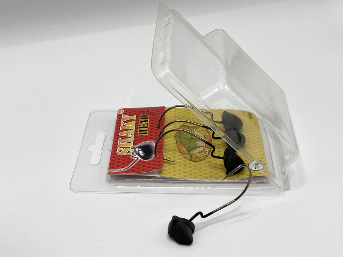 Anzóis AGR Cabeça de abanar Preto Mate 3/0