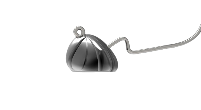 Anzóis AGR Cabeça de abanar Preto Mate 3/0