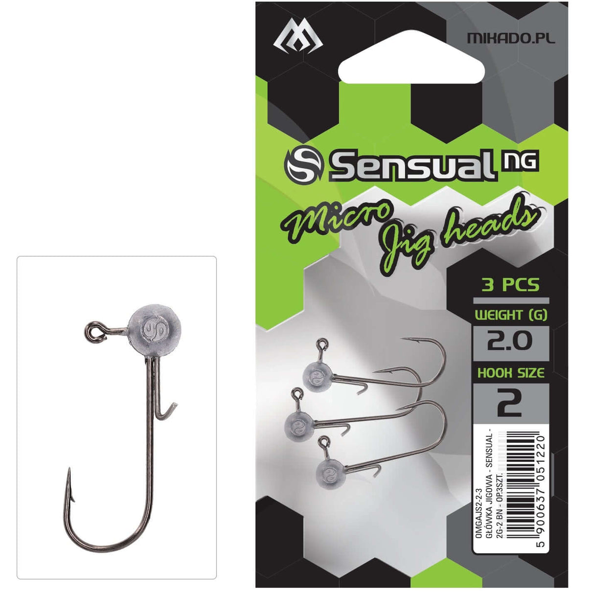 Anzóis Mikado Sensual Micro Jig Head 3g
