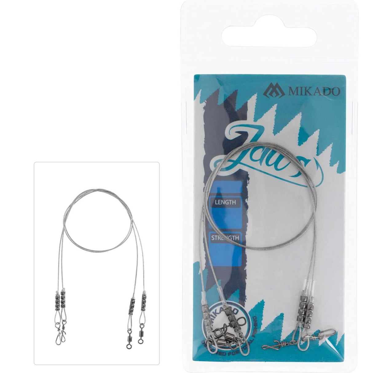 Baixo de linha de aço Mikado Jaws 25 cm/15 kg