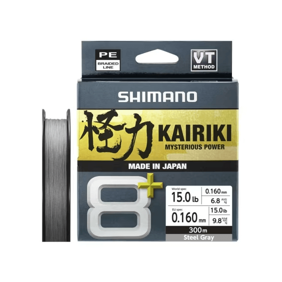 Fios entrançados Shimano Kairiki 8+ Cinzento 300 m