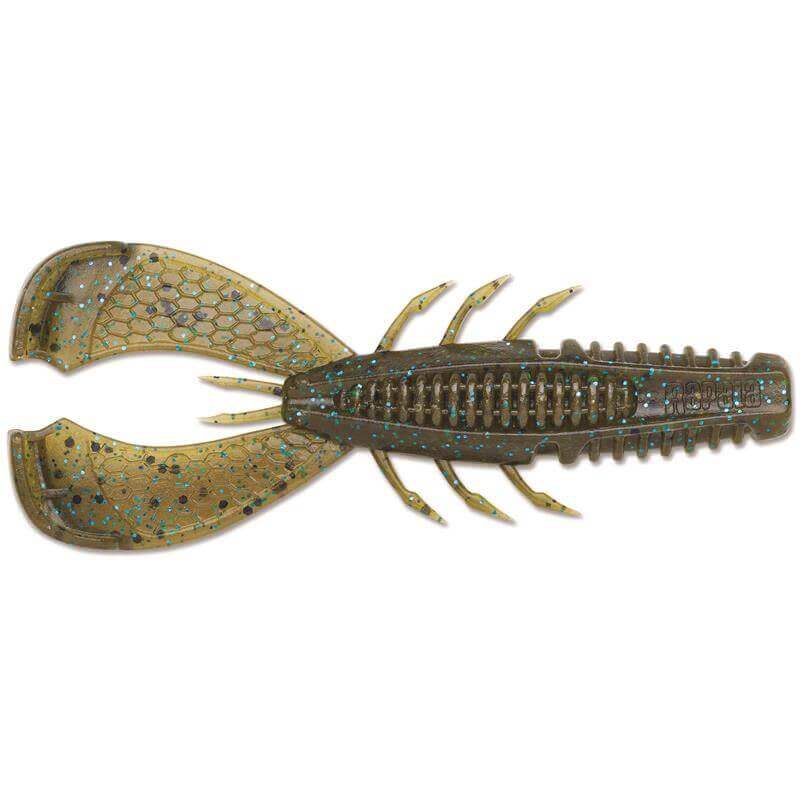 Vinil de caranguejo Rapala Crushcity Cleanup Craw 3 - 90 mm Verde Abóbora Azul