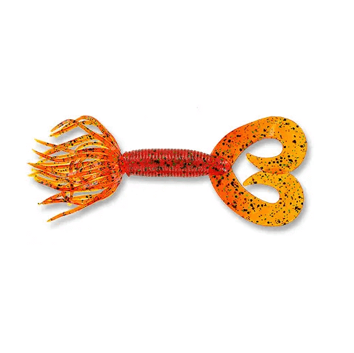 Vinil Yamamoto Double Tail Hula Grub 5" - 127 mm Abóbora Preto Verde