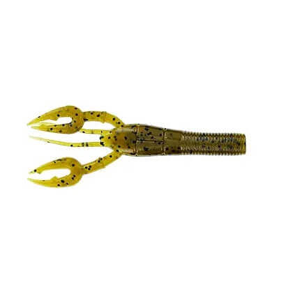 Vinil Yamamoto Fat Baby Craw 3,75" - 95 mm Abóbora Verde Floco Preto