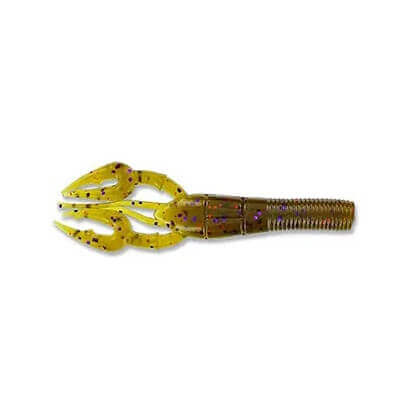 Vinil Yamamoto Fat Baby Craw 3.75" - 95 mm Verde Abóbora Roxo Cobre Floco