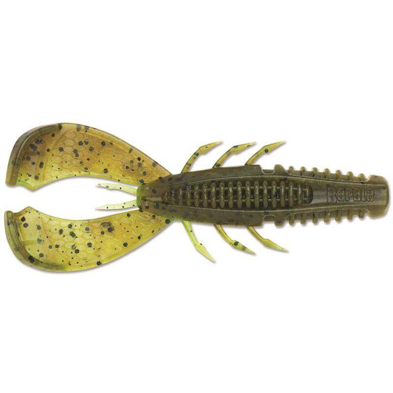 Vinilo Cangrejo Rapala Crushcity Cleanup Craw 3 – 90 mm Green Pumpkin Chartreuse Pepper - Tienda Bass