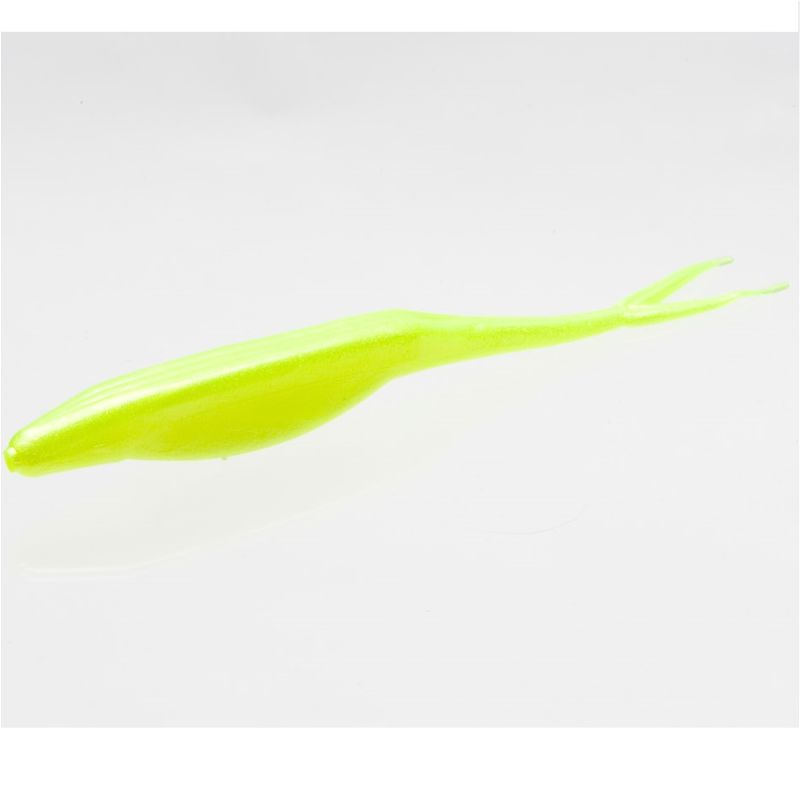 Vinilo Zoom Super Flukes Jr 100 mm Chartreuse Pearl - Tienda Bass
