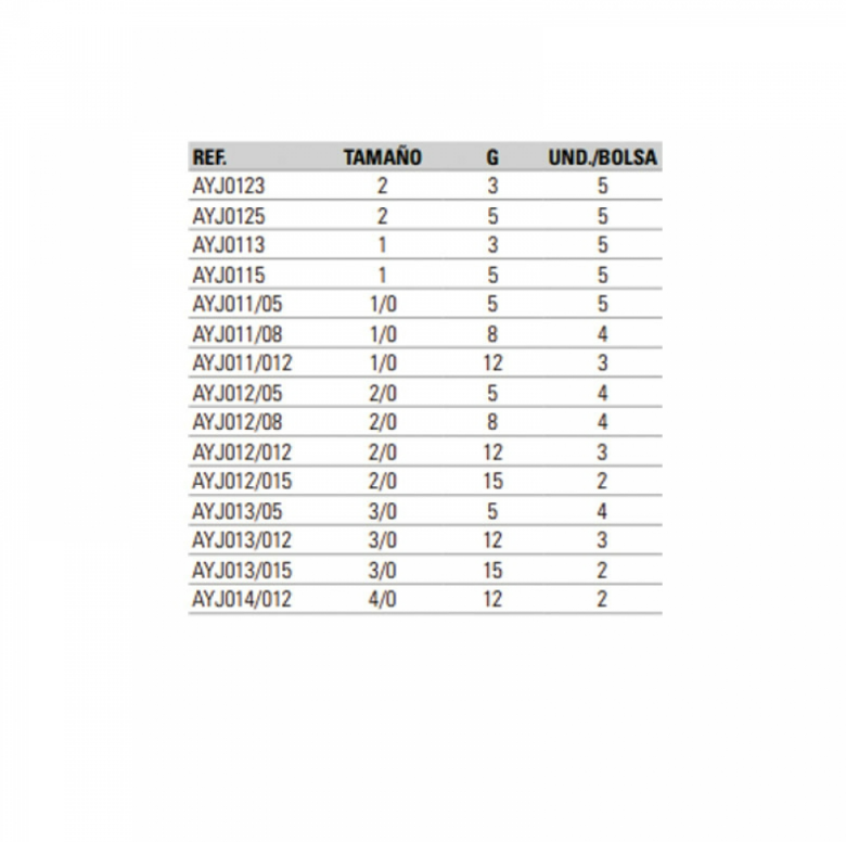 Anzol Jig Yokozuna Universal nº2 - 5 gramas