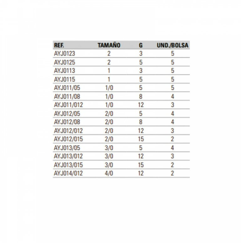 Anzol Jig Yokozuna Universal nº2/0 - 5 gramas