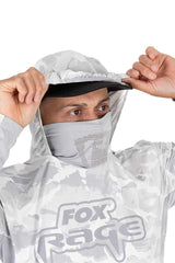 T-shirt com capuz UV Fox Rage Camuflado claro