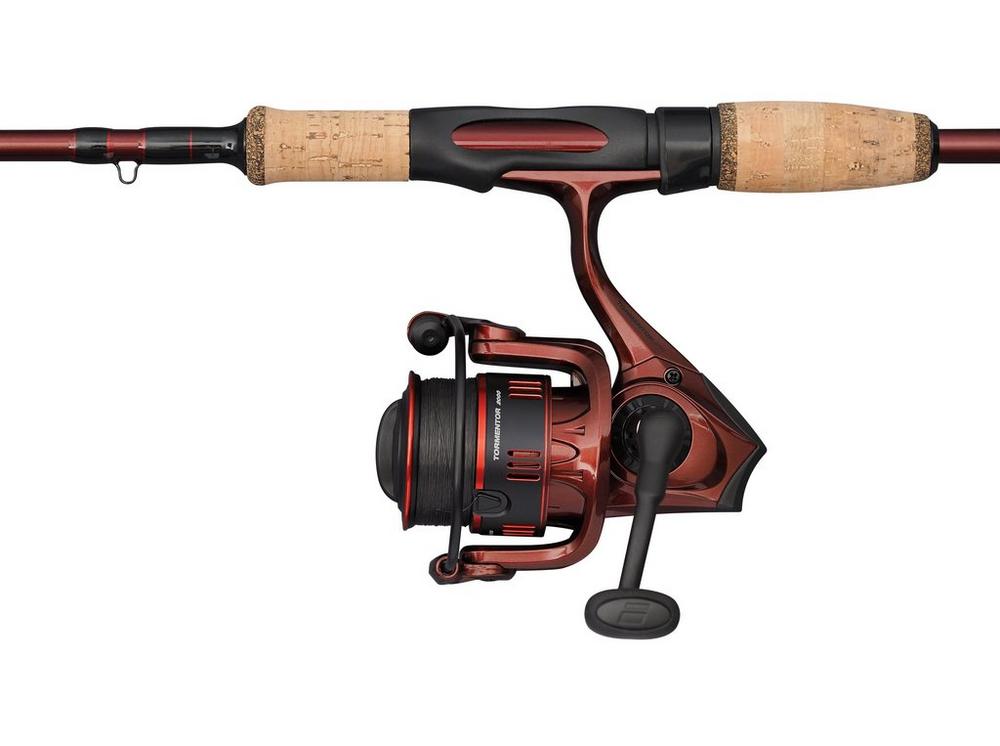 Combo Abu Garcia Tormentor2 Vermelho e Preto