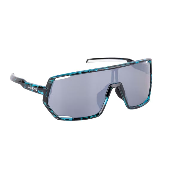 Óculos de sol polarizados Shimano Lesath Carapaça de tartaruga azul e prateada