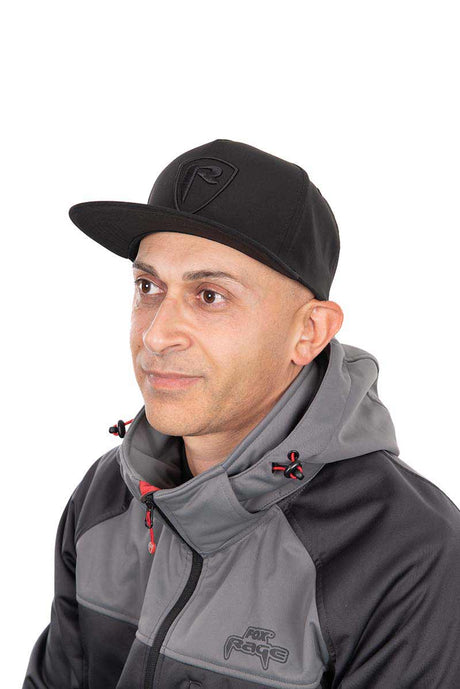 Boné Fox Rage Escudo plano Peak Preto