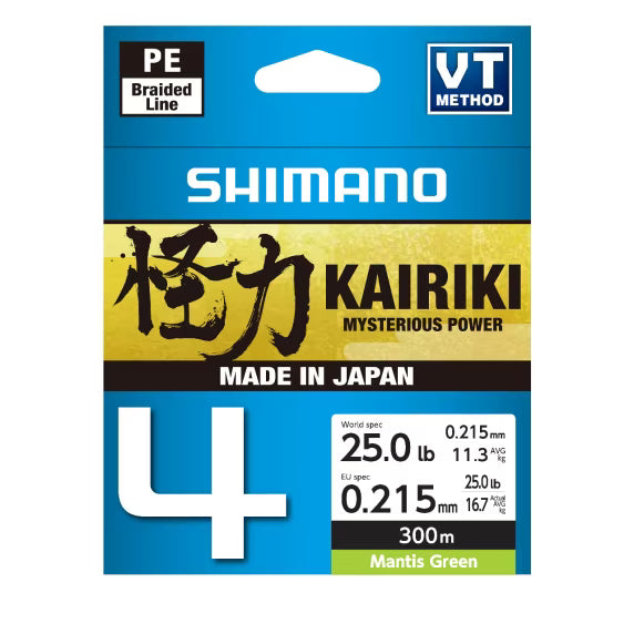 Fio trançado Shimano Kairiki 4 Verde 300 m