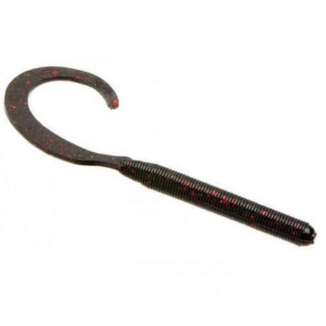 Vinilo Zoom Curly Tail 100 mm Black Red Glit