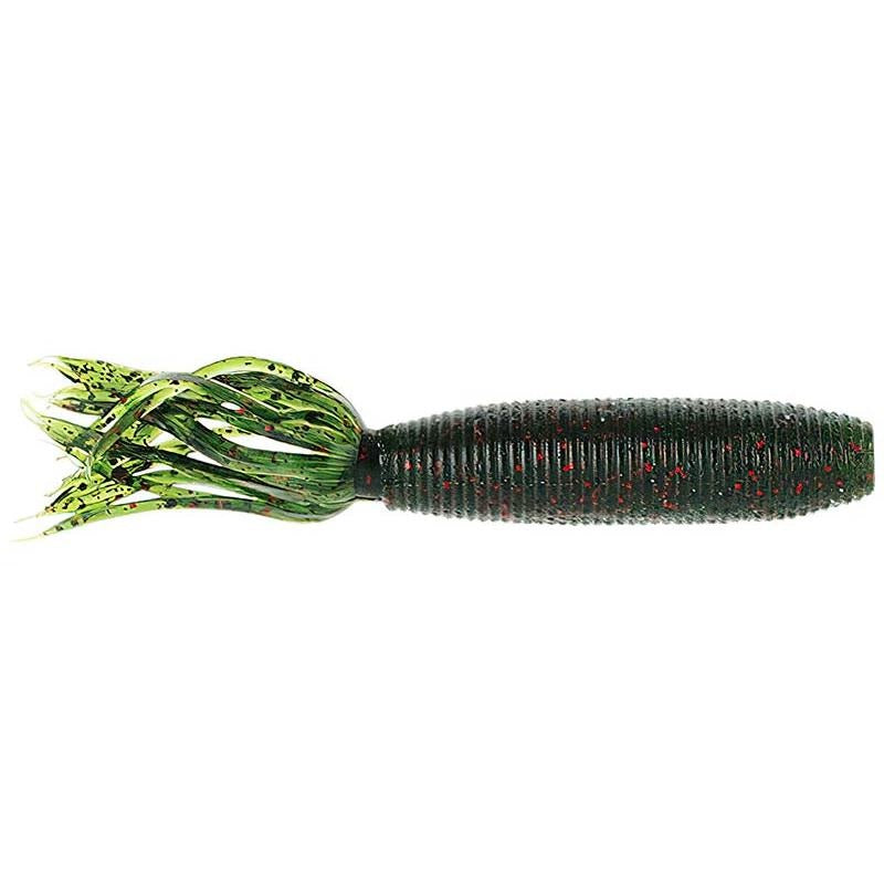 Vinil Yamamoto Gordo ika 4 '' 100 mm Watermelon Floco vermelho preto