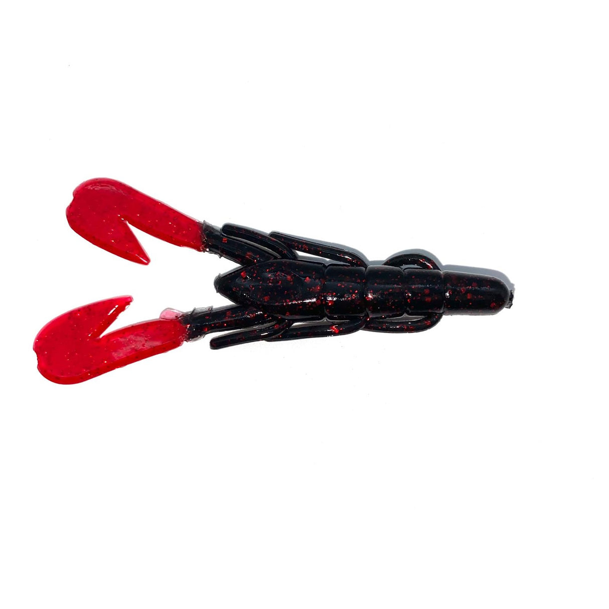 Vinil Zoom Ultra Vibe Speed Craw 90 mm Preto Vermelho Vermelho brilhante