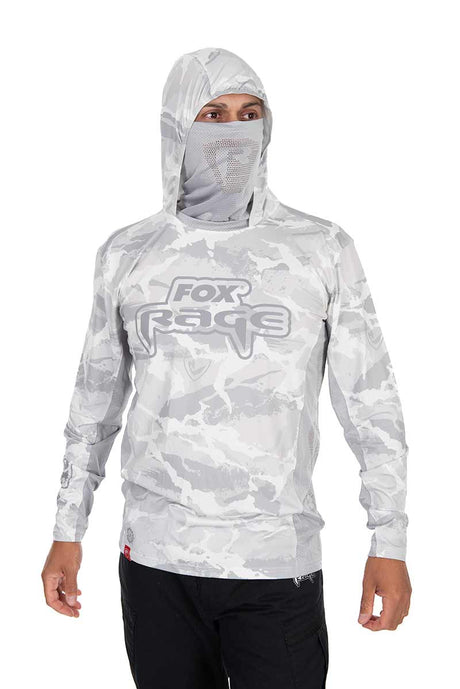 Camiseta técnica con capucha UV Fox Rage Light Camo - Tienda Bass