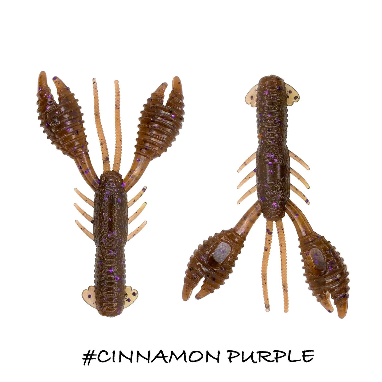 Vinilo Cangrejo Iberican Lures Baby Fighter Krab 76 mm Cinnamon Purple - Tienda Bass