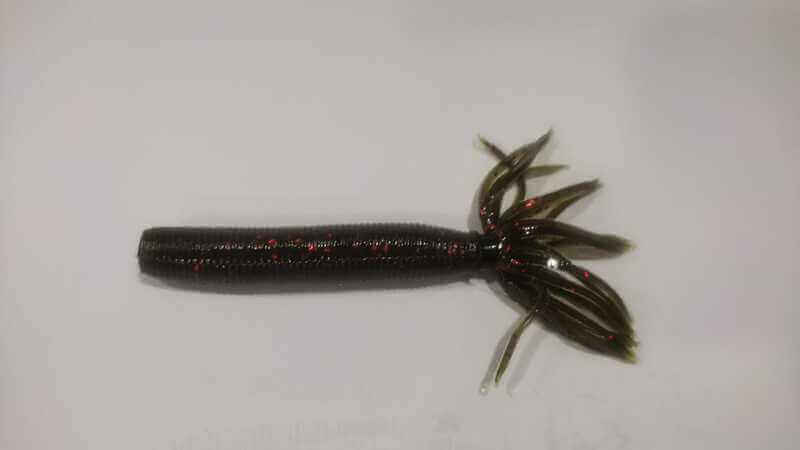 Vinilo Yamamoto Big Ika 5'' - 127 mm Green Pumpkin Red - Tienda Bass