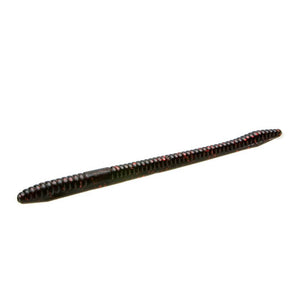 vinilo zoom finesse worm black red glitter