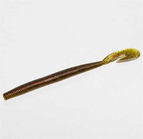 Vinilo Zoom Ultra Vibe Speed Worm 150 mm Watermelon Gold Glitter - Tienda Bass
